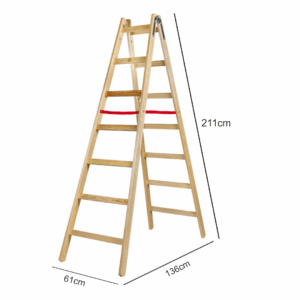 Drabina drewniana 7 stopni wymiar kastom