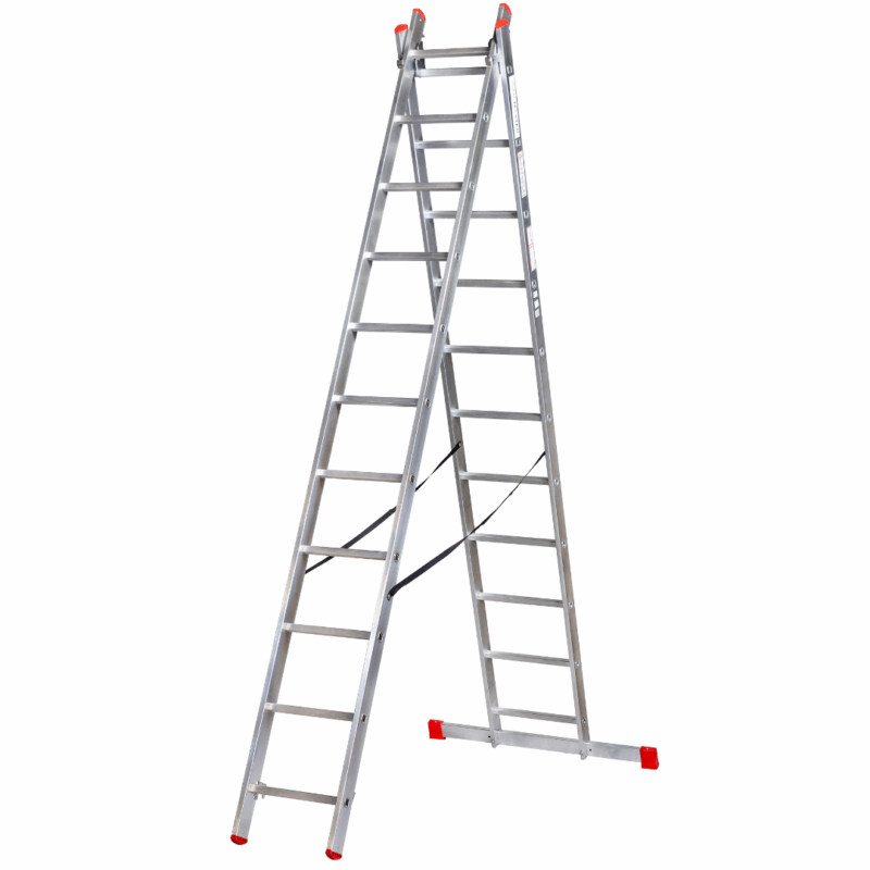 Drabina aluminiowa wielofunkcyjna budowlana VHR dwuelementowa