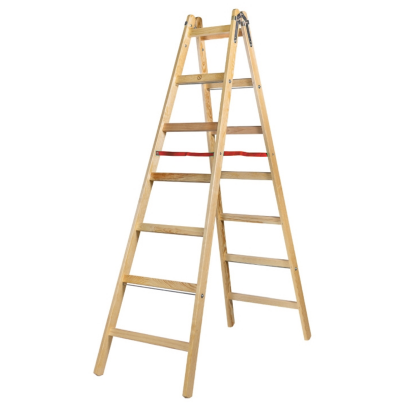 Drabina drewniana 7 stopni kastom PREMIUM