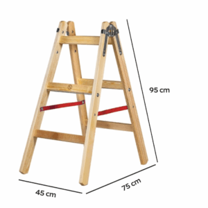 Drabina malarska 3 stopnie drewniana