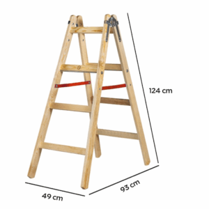 Drabina malarska 4 stopnie drewniana KASTOM