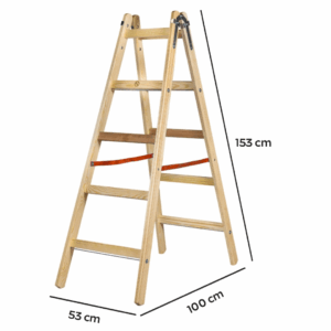Drabina malarska 5 stopni drewniana