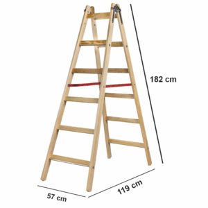Drabina malarska 4 stopnie drewniana KASTOM