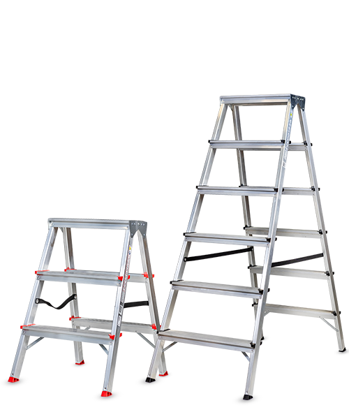 Drabiny aluminiowe dwustronne KASTOM TRADE